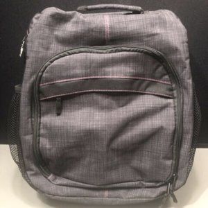 Thirty-One Gray and Pink Camera Backpack - Almost New